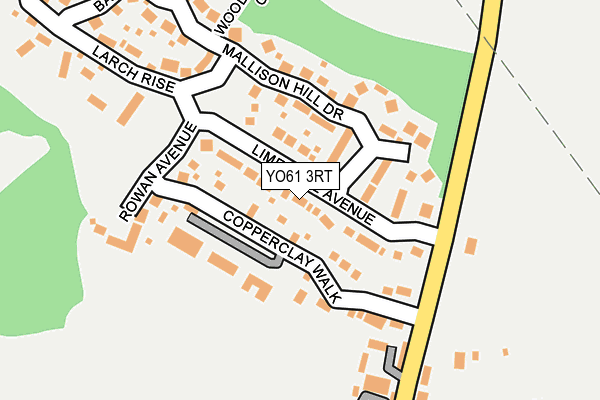 YO61 3RT map - OS OpenMap – Local (Ordnance Survey)