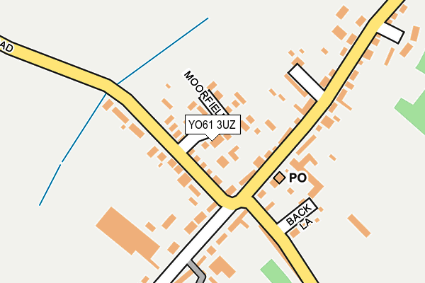YO61 3UZ map - OS OpenMap – Local (Ordnance Survey)