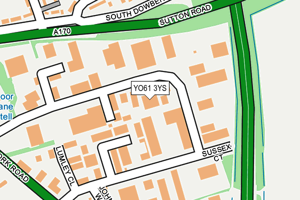 YO61 3YS map - OS OpenMap – Local (Ordnance Survey)