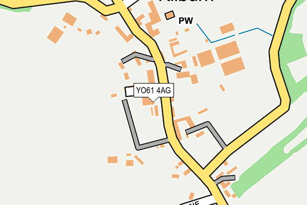 YO61 4AG map - OS OpenMap – Local (Ordnance Survey)