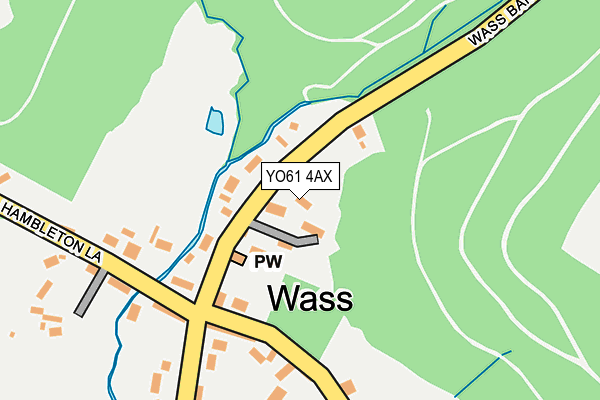 YO61 4AX map - OS OpenMap – Local (Ordnance Survey)