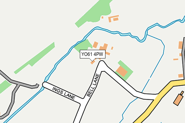 YO61 4PW map - OS OpenMap – Local (Ordnance Survey)