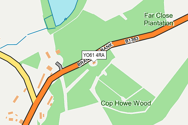 YO61 4RA map - OS OpenMap – Local (Ordnance Survey)