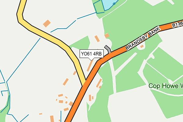 YO61 4RB map - OS OpenMap – Local (Ordnance Survey)