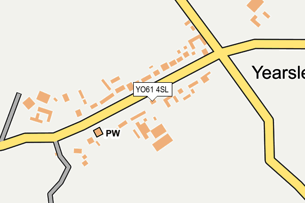 YO61 4SL map - OS OpenMap – Local (Ordnance Survey)