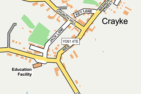 YO61 4TE map - OS OpenMap – Local (Ordnance Survey)