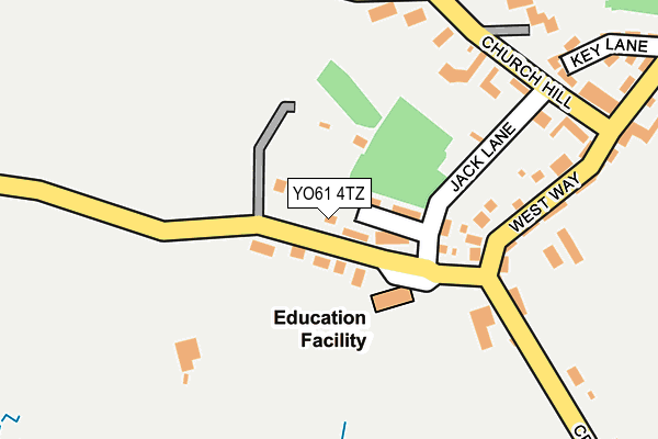 YO61 4TZ map - OS OpenMap – Local (Ordnance Survey)