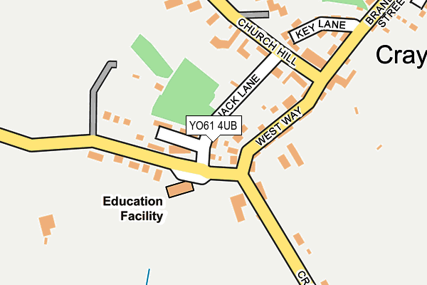 YO61 4UB map - OS OpenMap – Local (Ordnance Survey)