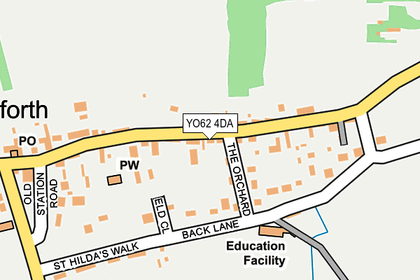 YO62 4DA map - OS OpenMap – Local (Ordnance Survey)