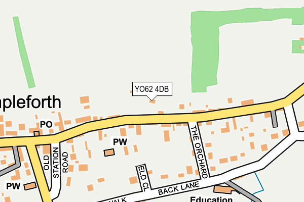 YO62 4DB map - OS OpenMap – Local (Ordnance Survey)
