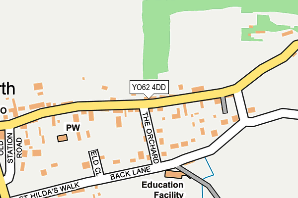 YO62 4DD map - OS OpenMap – Local (Ordnance Survey)