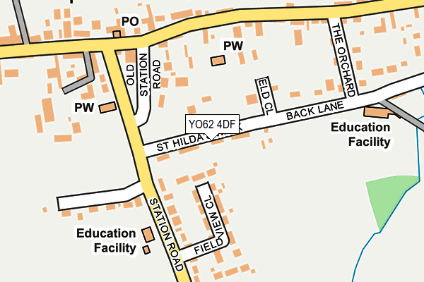 YO62 4DF map - OS OpenMap – Local (Ordnance Survey)