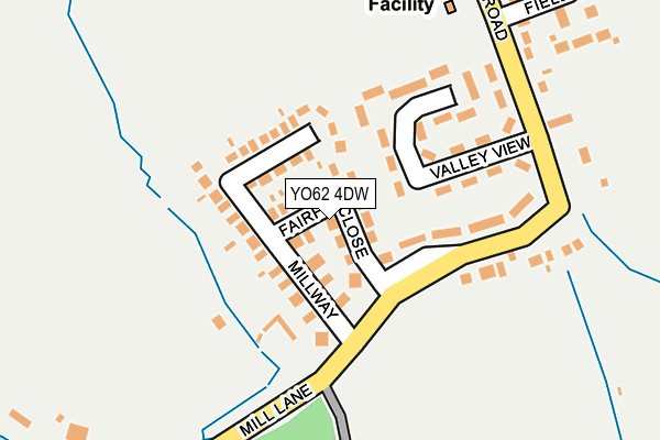 YO62 4DW map - OS OpenMap – Local (Ordnance Survey)