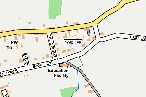 YO62 4EE map - OS OpenMap – Local (Ordnance Survey)