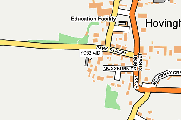 YO62 4JD map - OS OpenMap – Local (Ordnance Survey)