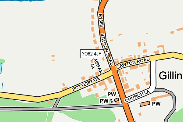 YO62 4JF map - OS OpenMap – Local (Ordnance Survey)