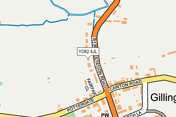 YO62 4JL map - OS OpenMap – Local (Ordnance Survey)