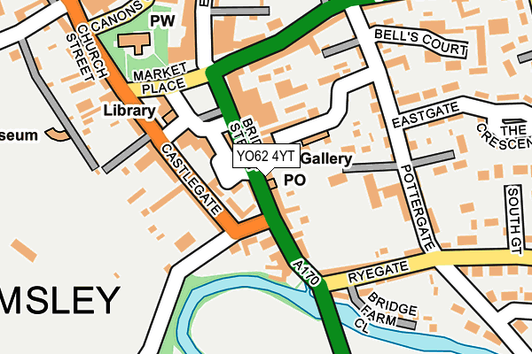 YO62 4YT map - OS OpenMap – Local (Ordnance Survey)