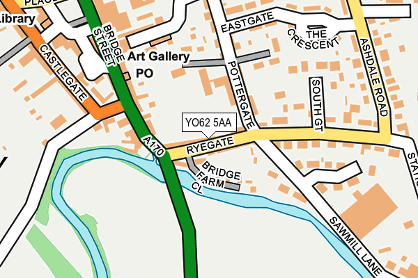 YO62 5AA map - OS OpenMap – Local (Ordnance Survey)