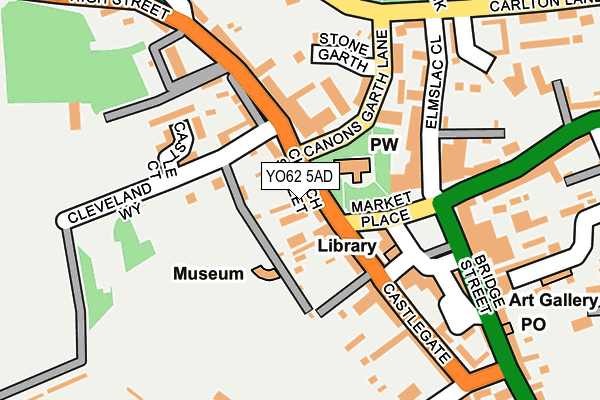 YO62 5AD map - OS OpenMap – Local (Ordnance Survey)