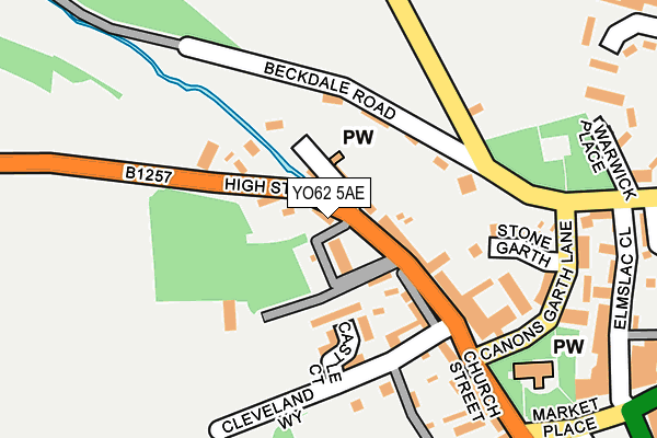 YO62 5AE map - OS OpenMap – Local (Ordnance Survey)