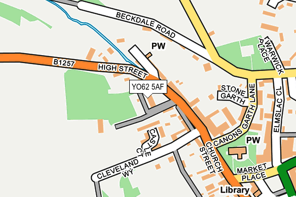 YO62 5AF map - OS OpenMap – Local (Ordnance Survey)