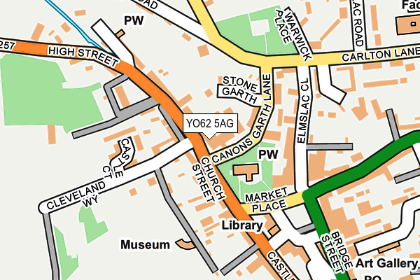 YO62 5AG map - OS OpenMap – Local (Ordnance Survey)