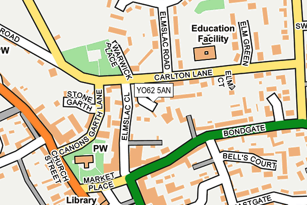 YO62 5AN map - OS OpenMap – Local (Ordnance Survey)