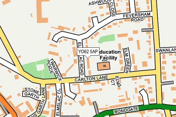 YO62 5AP map - OS OpenMap – Local (Ordnance Survey)