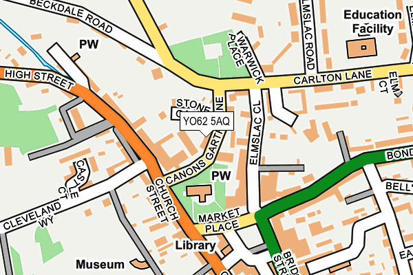YO62 5AQ map - OS OpenMap – Local (Ordnance Survey)
