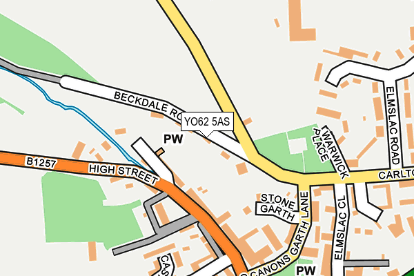 YO62 5AS map - OS OpenMap – Local (Ordnance Survey)