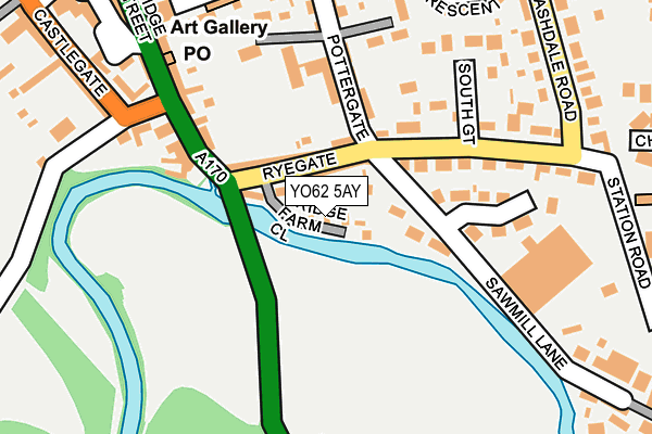 YO62 5AY map - OS OpenMap – Local (Ordnance Survey)