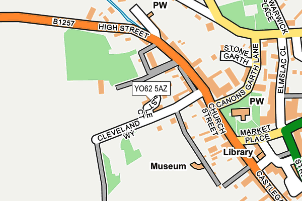 YO62 5AZ map - OS OpenMap – Local (Ordnance Survey)