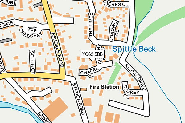 YO62 5BB map - OS OpenMap – Local (Ordnance Survey)