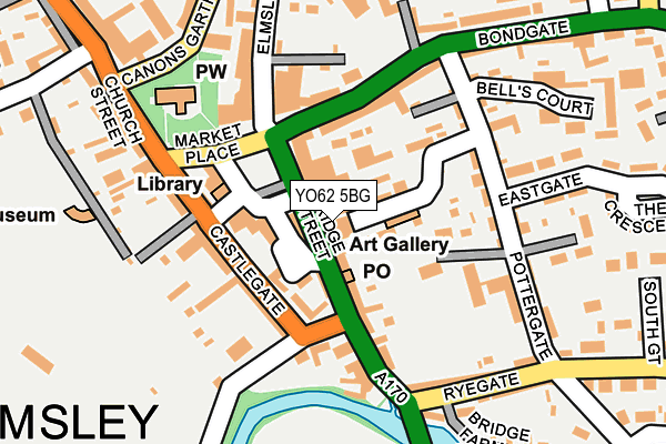 YO62 5BG map - OS OpenMap – Local (Ordnance Survey)