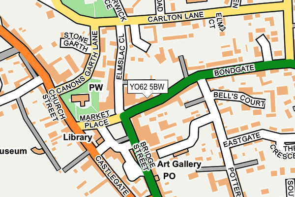 YO62 5BW map - OS OpenMap – Local (Ordnance Survey)