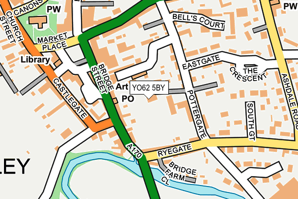 YO62 5BY map - OS OpenMap – Local (Ordnance Survey)
