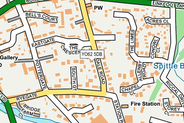 YO62 5DB map - OS OpenMap – Local (Ordnance Survey)