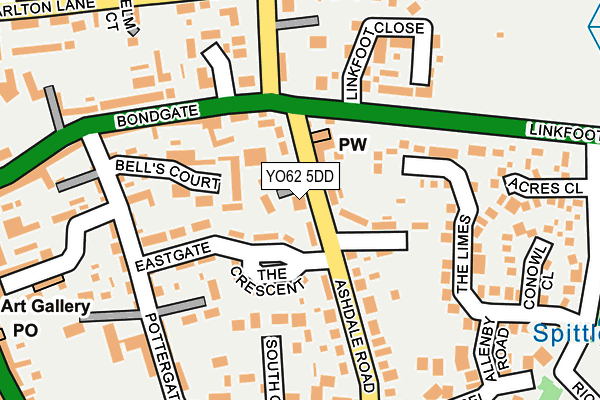 YO62 5DD map - OS OpenMap – Local (Ordnance Survey)
