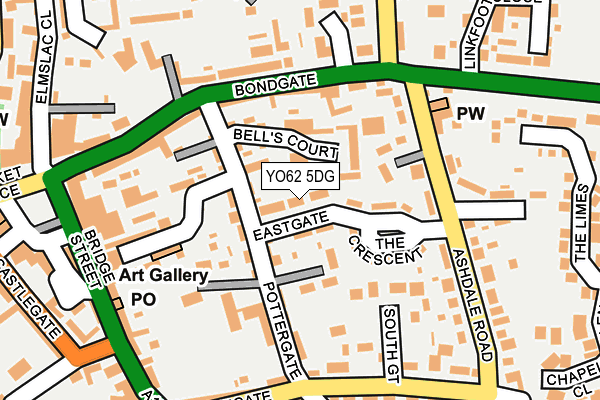 YO62 5DG map - OS OpenMap – Local (Ordnance Survey)
