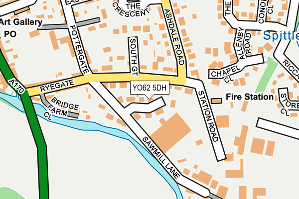YO62 5DH map - OS OpenMap – Local (Ordnance Survey)