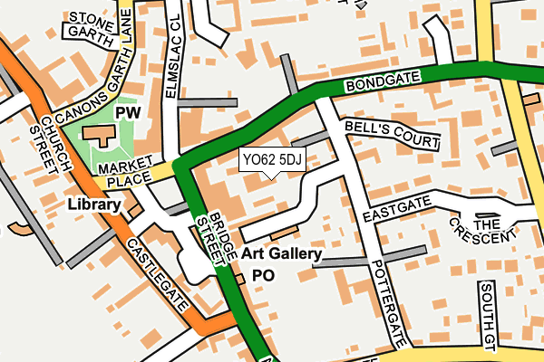 YO62 5DJ map - OS OpenMap – Local (Ordnance Survey)