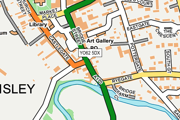 YO62 5DX map - OS OpenMap – Local (Ordnance Survey)