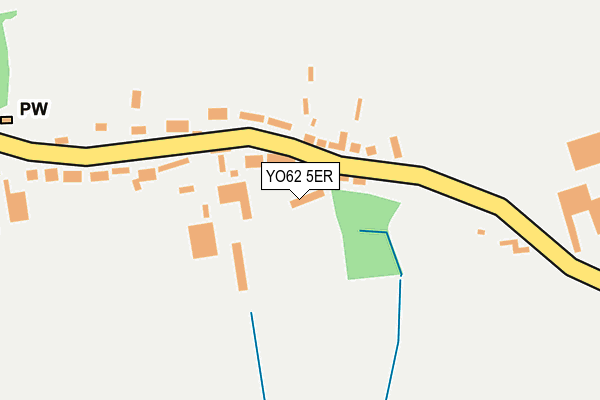YO62 5ER map - OS OpenMap – Local (Ordnance Survey)