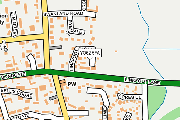 YO62 5FA map - OS OpenMap – Local (Ordnance Survey)