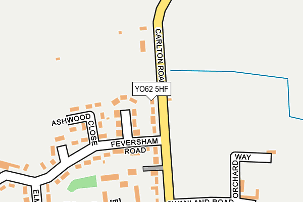 YO62 5HF map - OS OpenMap – Local (Ordnance Survey)