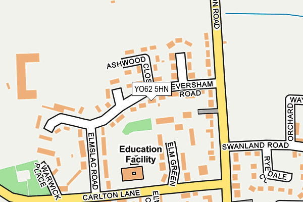 YO62 5HN map - OS OpenMap – Local (Ordnance Survey)