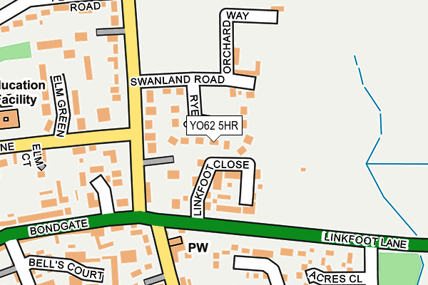 YO62 5HR map - OS OpenMap – Local (Ordnance Survey)