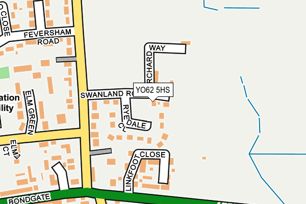 YO62 5HS map - OS OpenMap – Local (Ordnance Survey)