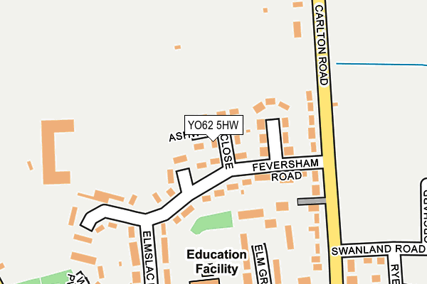 YO62 5HW map - OS OpenMap – Local (Ordnance Survey)